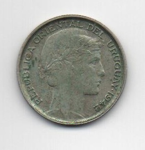 URUGUAY DEL AÑO 1942 DE 20 CENTESIMOS